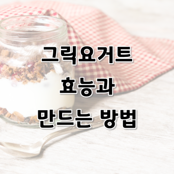 그릭요거트 효능 그리고 만드는 방법