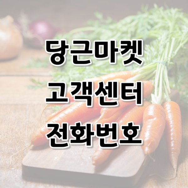 당근마켓 고객센터 문의 방법