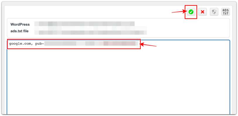 워드프레스 ads.txt 수정하고 저장하기