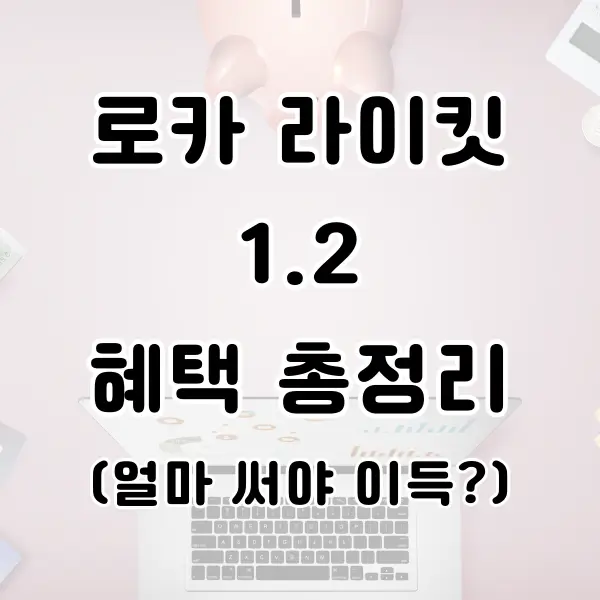 로카 라이킷 1.2 혜택 정리