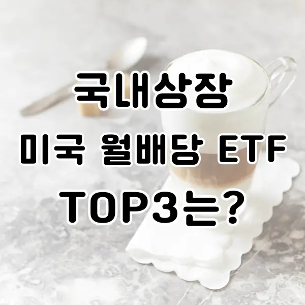 국내상장 미국 월배당 ETF 분배율 top3