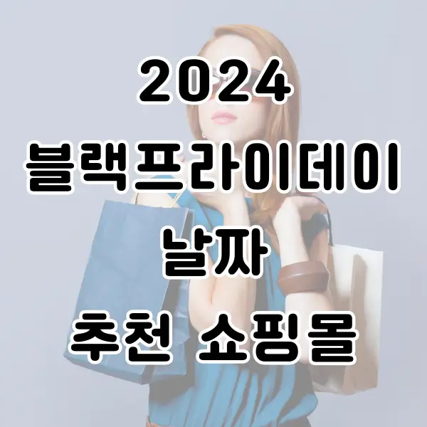 2024 블랙프라이데이 날짜 및 추천 쇼핑몰