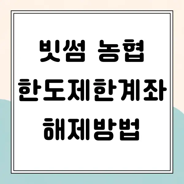 빗썸 농협 한도제한 계좌 해제 방법