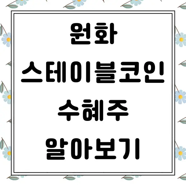 원화 스테이블 코인 수혜주 어떤 종목이 있을까?