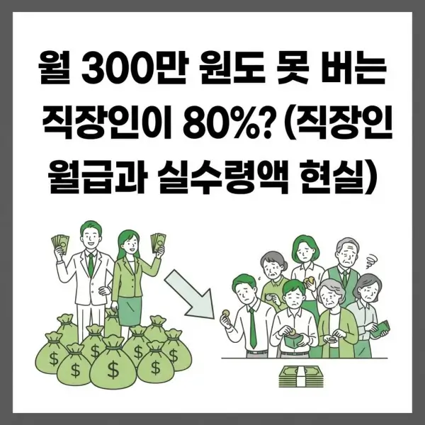월 300만 원도 못 버는 직장인이 80%? (직장인 평균 월급과 실수령액 현실)