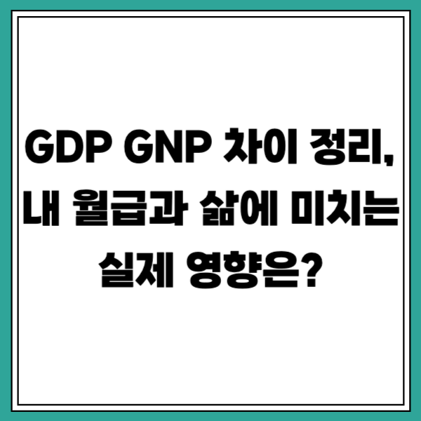 GDP GNP 차이
