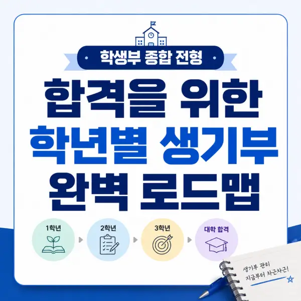 2027 대입 학생부 종합 전형(학종) 합격을 위한 학년별 생기부 완벽 로드맵